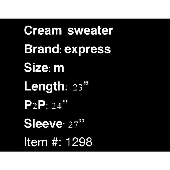 Express Cream Waffle Sweater- size M - Picture 7 of 7